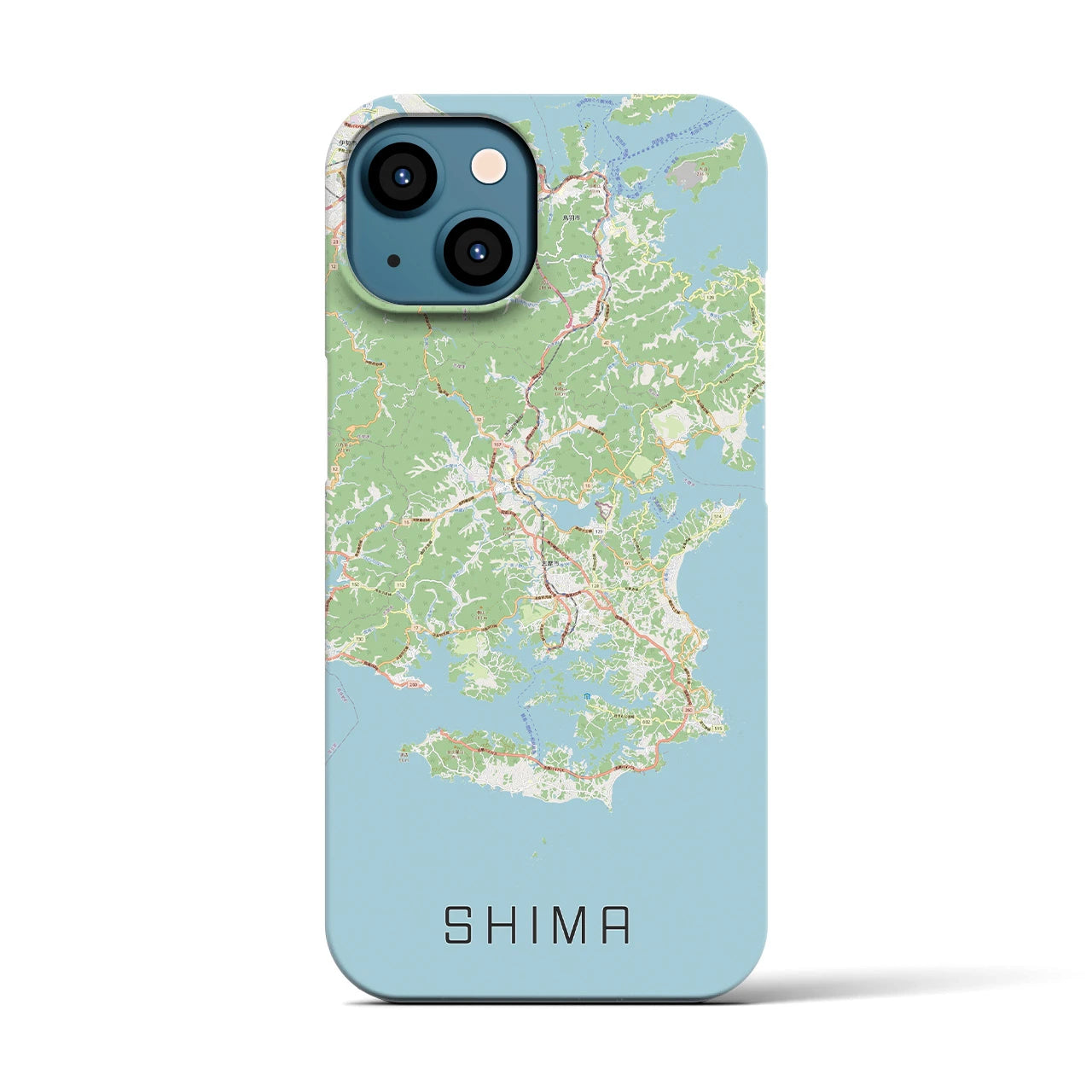 【志摩（三重県）】地図柄iPhoneケース（バックカバータイプ）