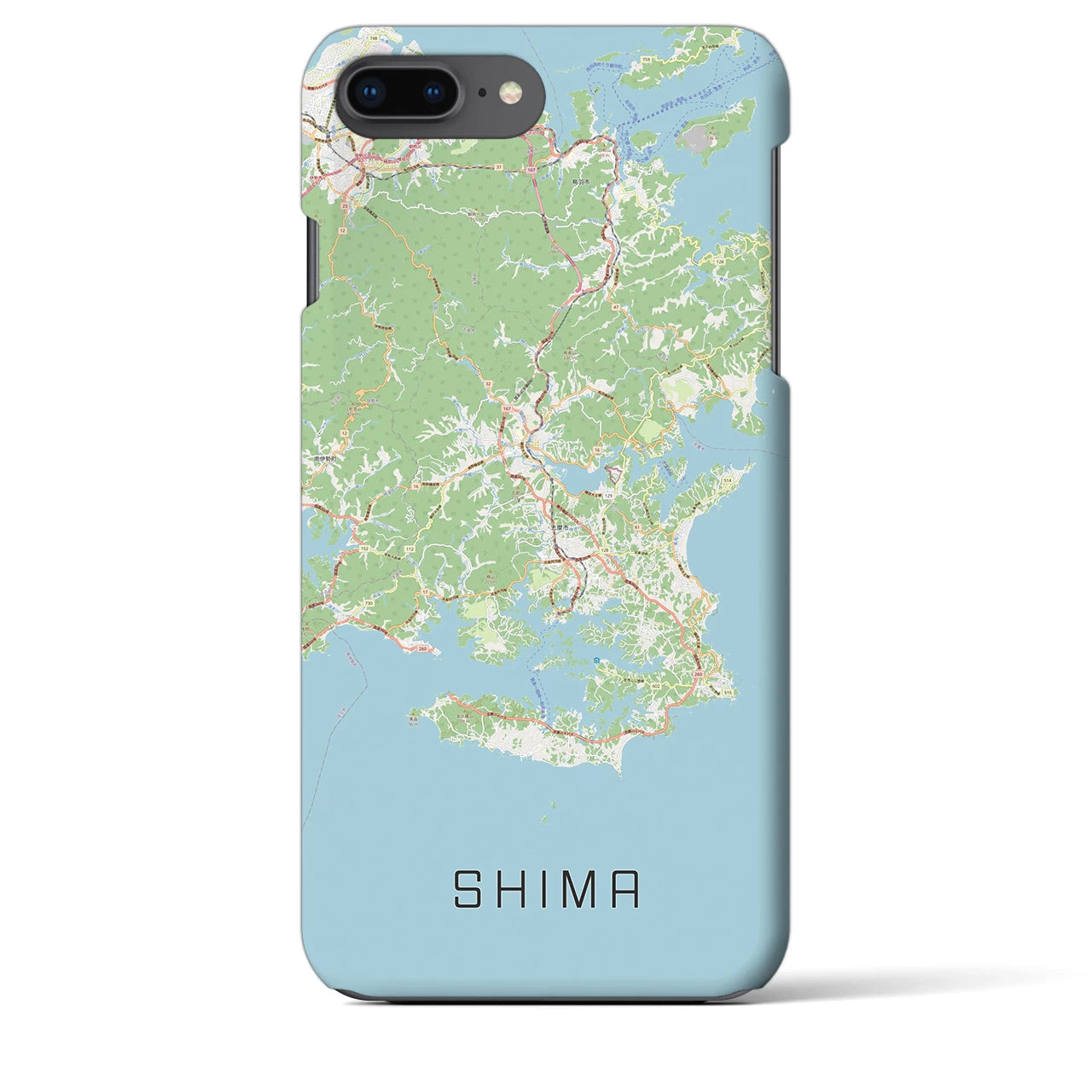 【志摩（三重県）】地図柄iPhoneケース（バックカバータイプ）