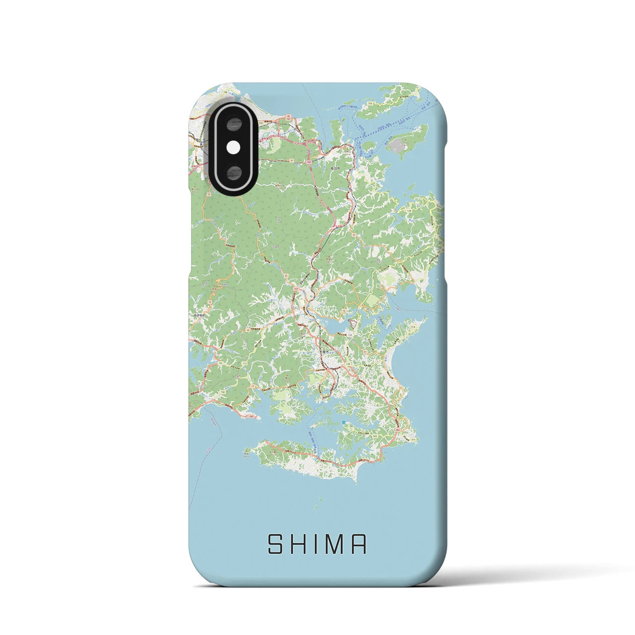 【志摩（三重県）】地図柄iPhoneケース（バックカバータイプ）