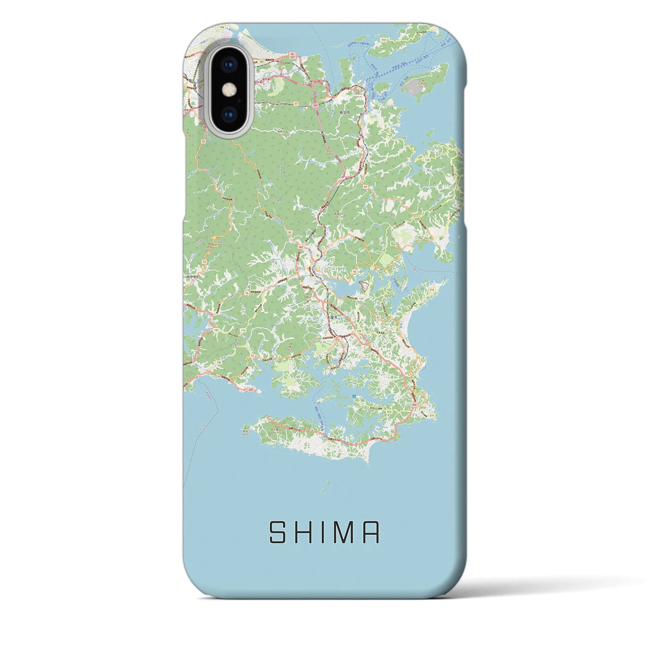 【志摩（三重県）】地図柄iPhoneケース（バックカバータイプ）