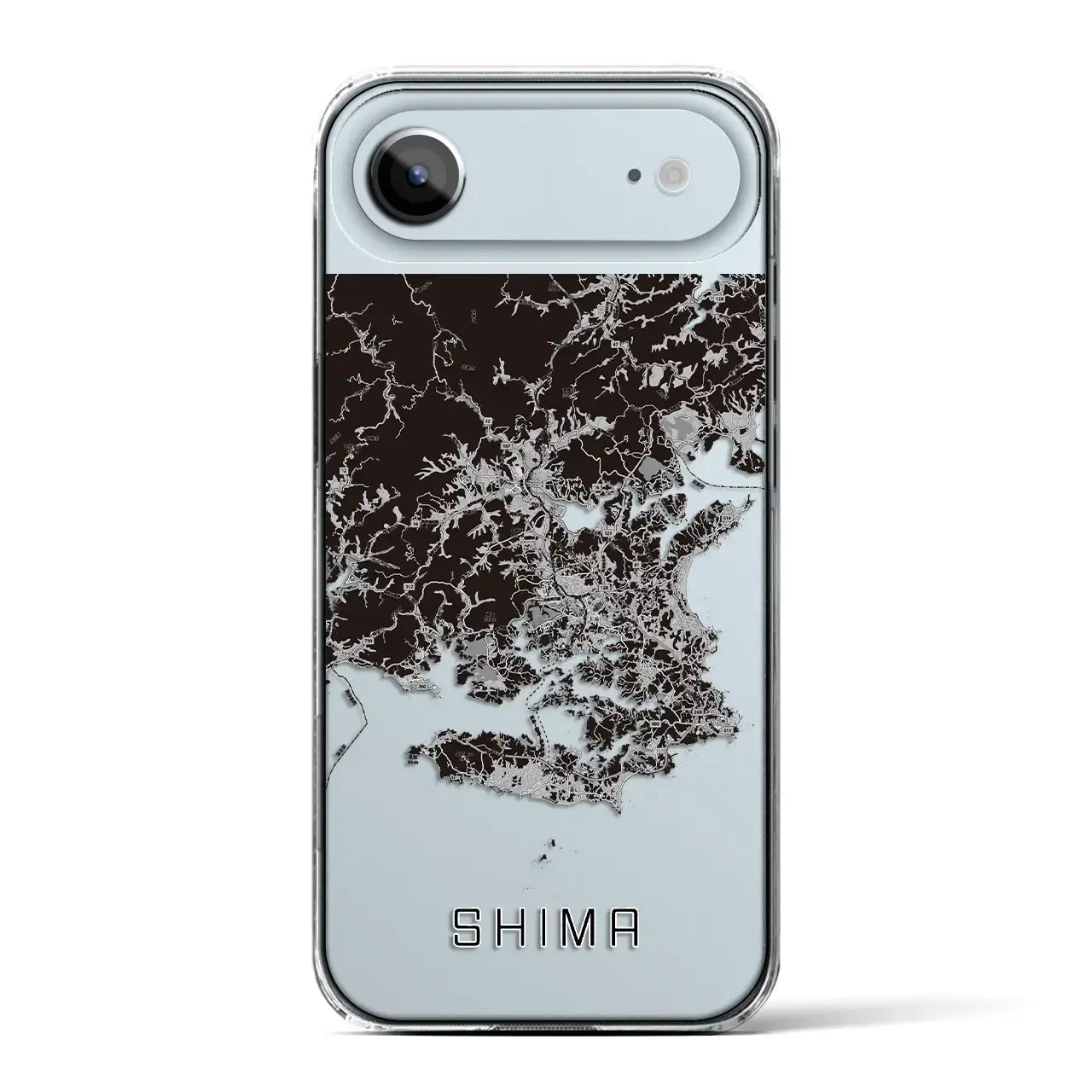 【志摩（三重県）】地図柄iPhoneケース（クリアタイプ）モノトーン・iPhone 17 Pro Max 用