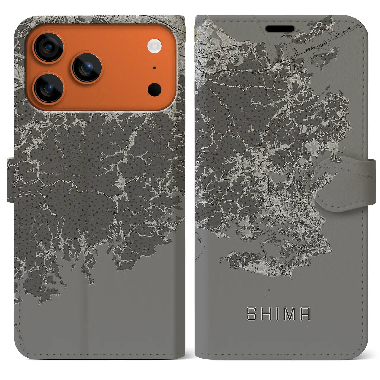 【志摩（三重県）】地図柄iPhoneケース（手帳タイプ）