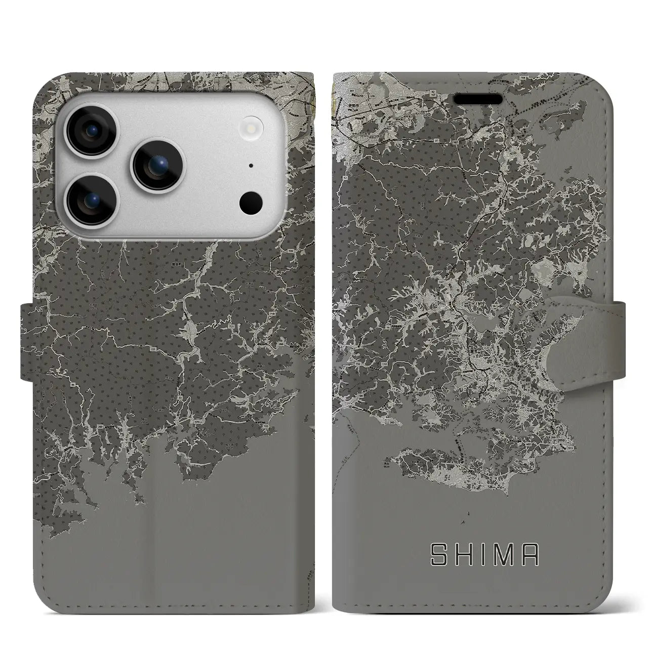 【志摩（三重県）】地図柄iPhoneケース（手帳タイプ）