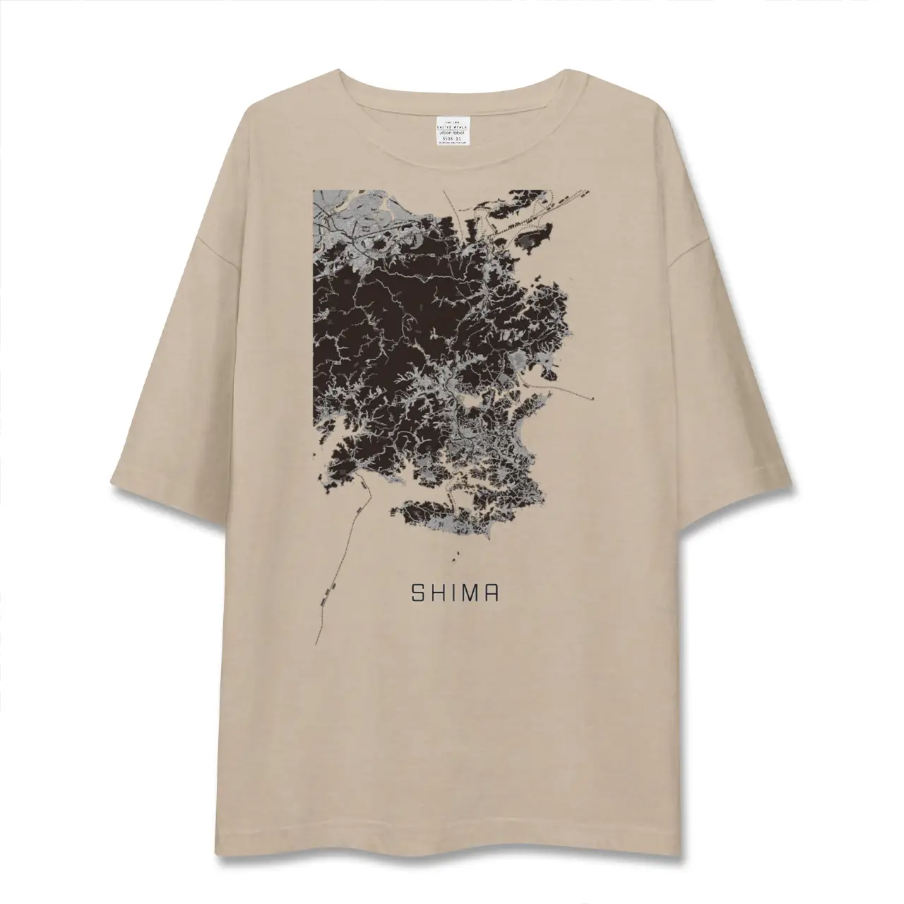 【志摩（三重県）】地図柄ビッグシルエットTシャツ