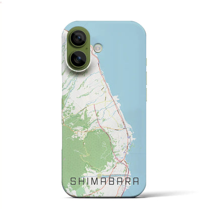 【島原（長崎県）】地図柄iPhoneケース（バックカバータイプ）