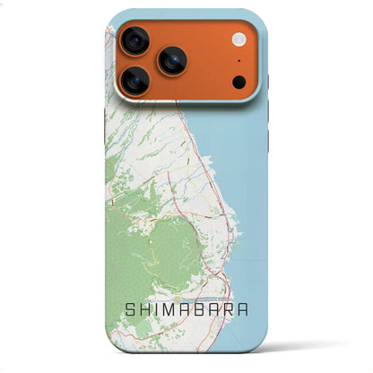 【島原（長崎県）】地図柄iPhoneケース（バックカバータイプ）