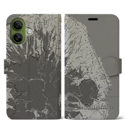 【島原（長崎県）】地図柄iPhoneケース（手帳タイプ）