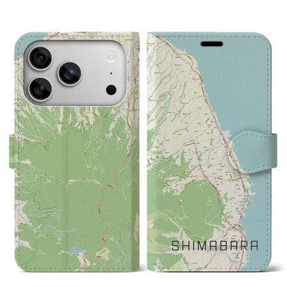 【島原（長崎県）】地図柄iPhoneケース（手帳タイプ）