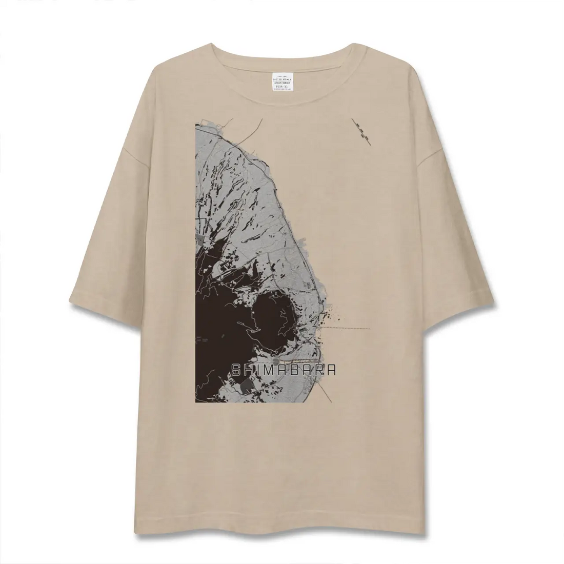 【島原（長崎県）】地図柄ビッグシルエットTシャツ