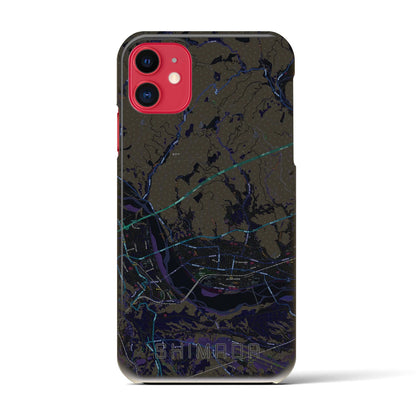 【島田（静岡県）】地図柄iPhoneケース（バックカバータイプ）