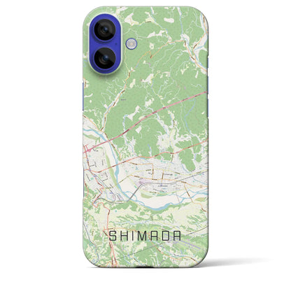 【島田（静岡県）】地図柄iPhoneケース（バックカバータイプ）ナチュラル・iPhone 16 Pro Max 用