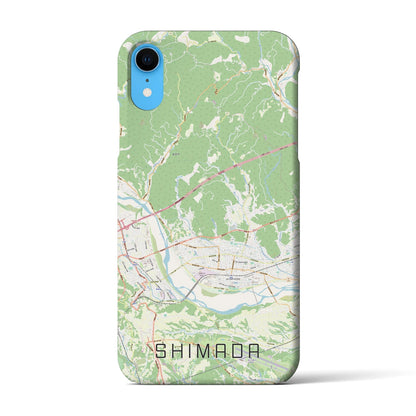 【島田（静岡県）】地図柄iPhoneケース（バックカバータイプ）