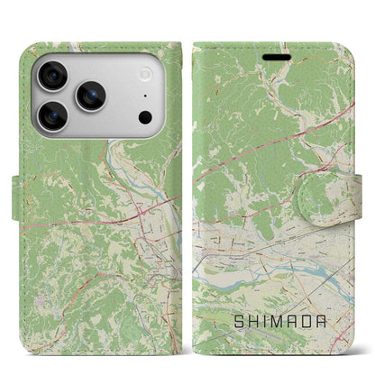 【島田（静岡県）】地図柄iPhoneケース（手帳タイプ）