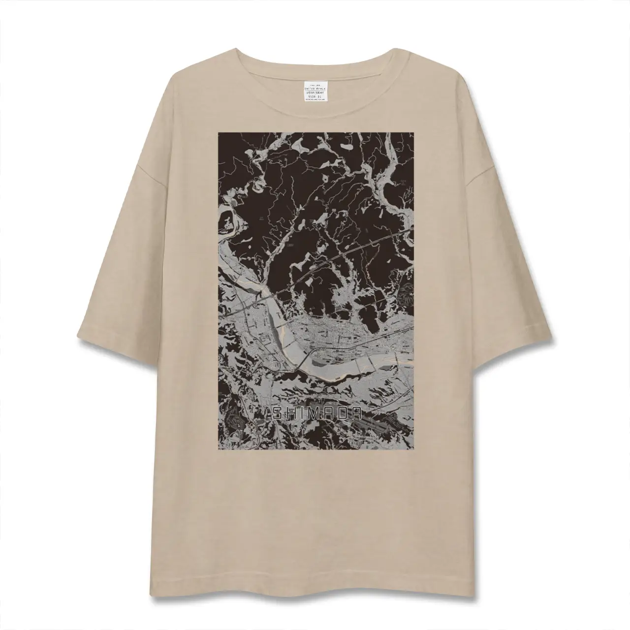【島田（静岡県）】地図柄ビッグシルエットTシャツ