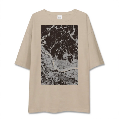 【島田（静岡県）】地図柄ビッグシルエットTシャツ