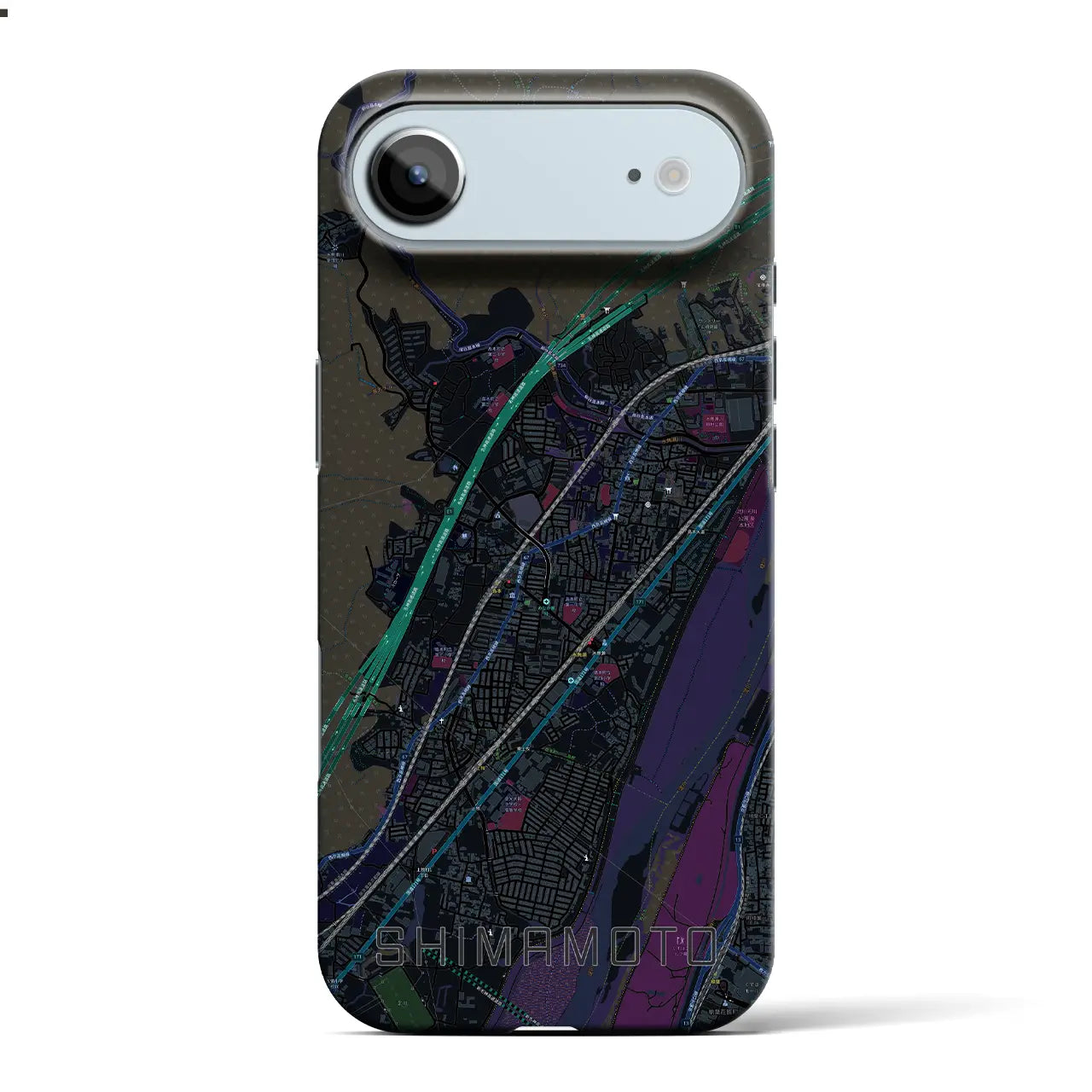 【島本（大阪府）】地図柄iPhoneケース（バックカバータイプ）