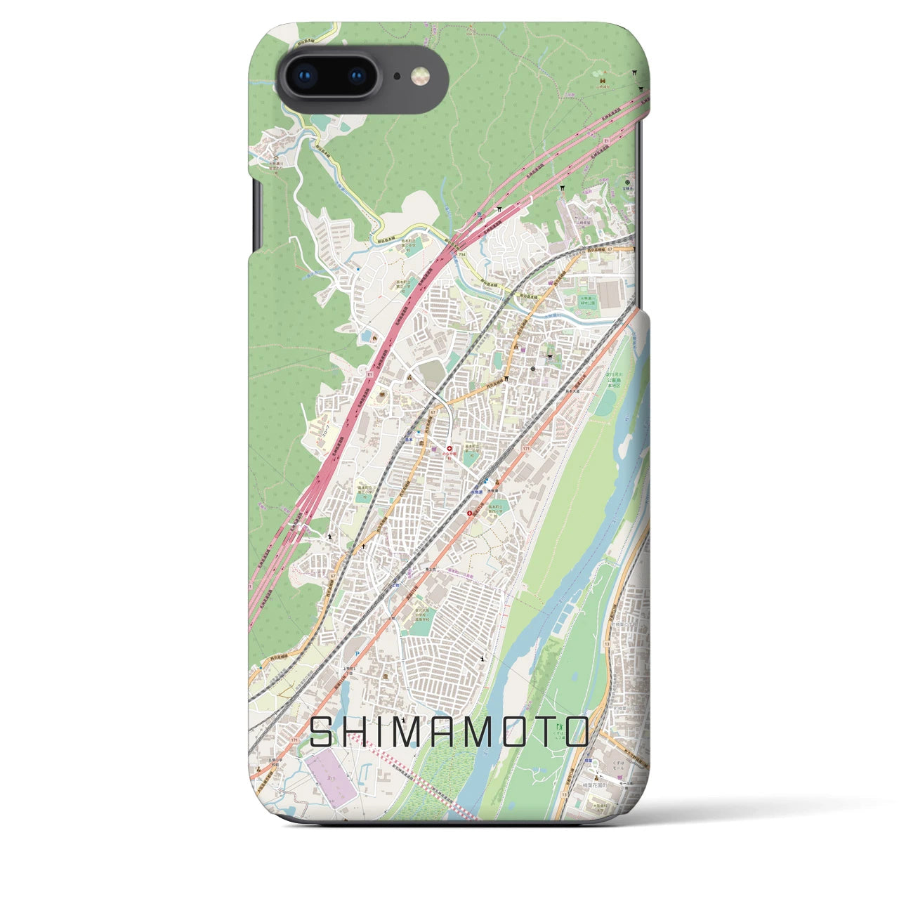 【島本（大阪府）】地図柄iPhoneケース（バックカバータイプ）