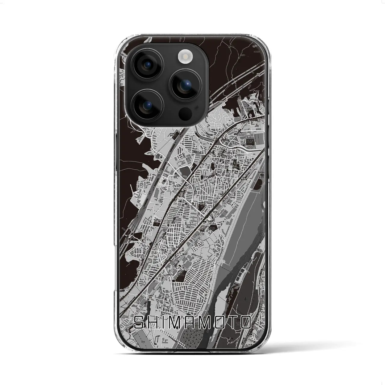 【島本（大阪府）】地図柄iPhoneケース（クリアタイプ）