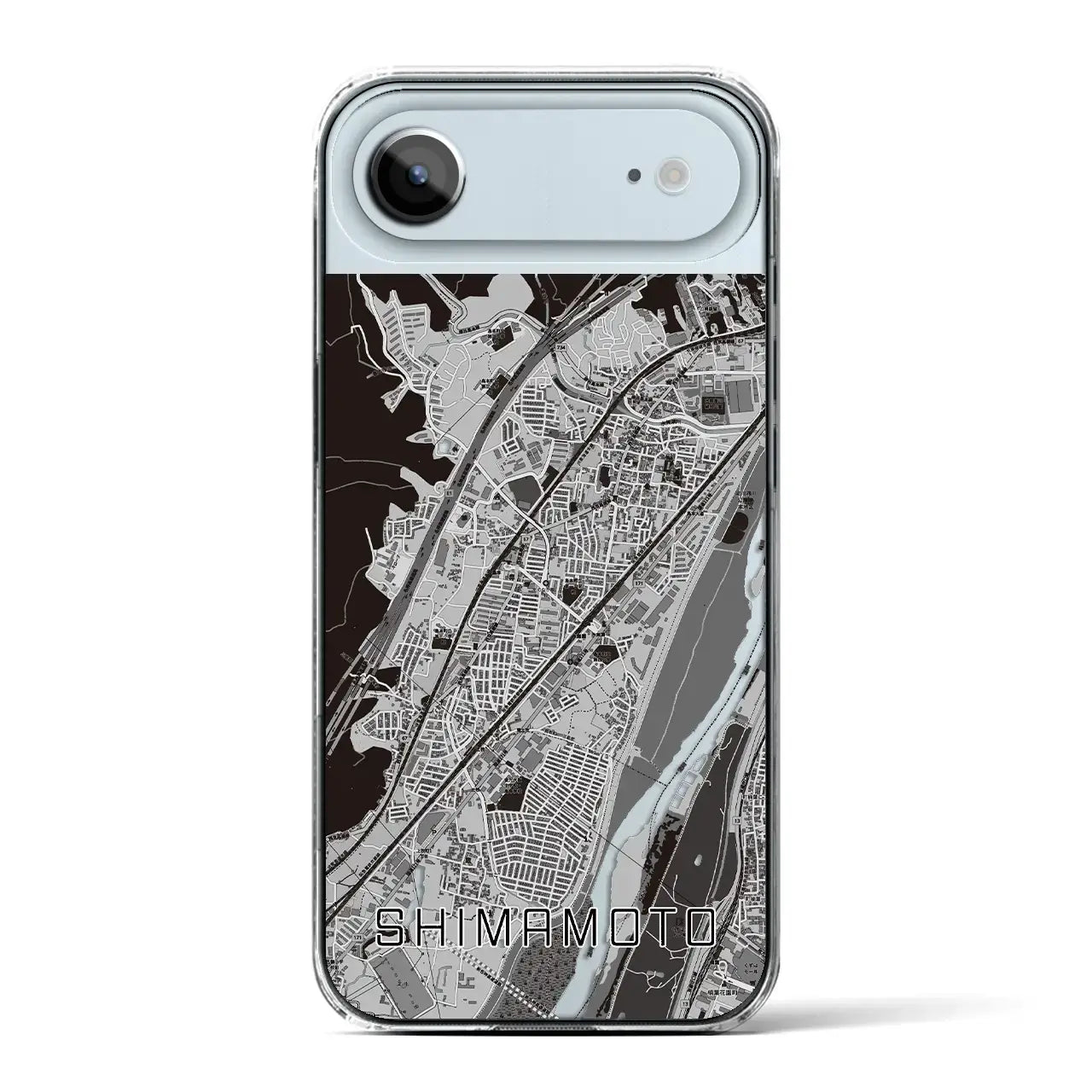 【島本（大阪府）】地図柄iPhoneケース（クリアタイプ）