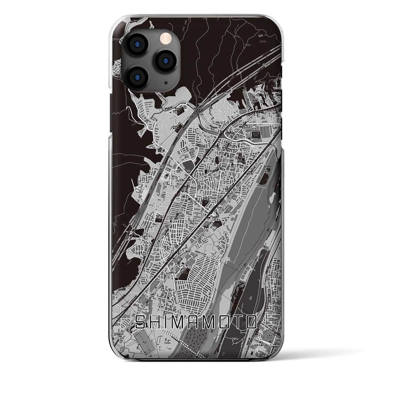 【島本（大阪府）】地図柄iPhoneケース（クリアタイプ）