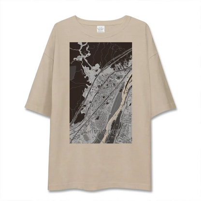 【島本（大阪府）】地図柄ビッグシルエットTシャツ