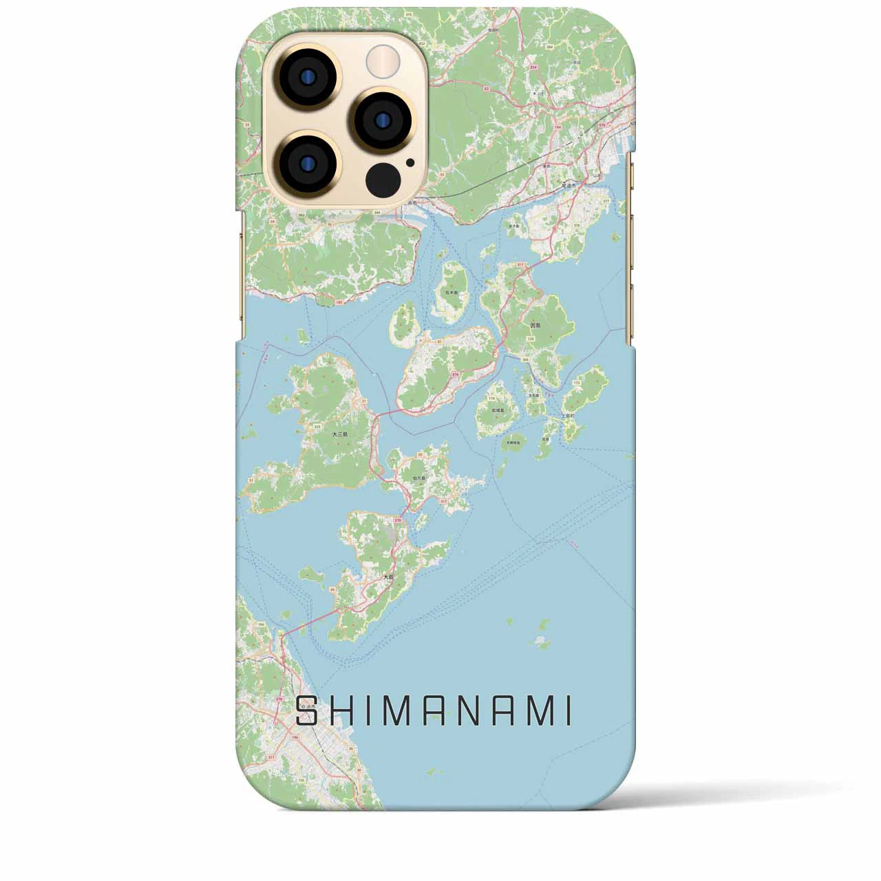 【しまなみ2（広島県）】地図柄iPhoneケース（バックカバータイプ）