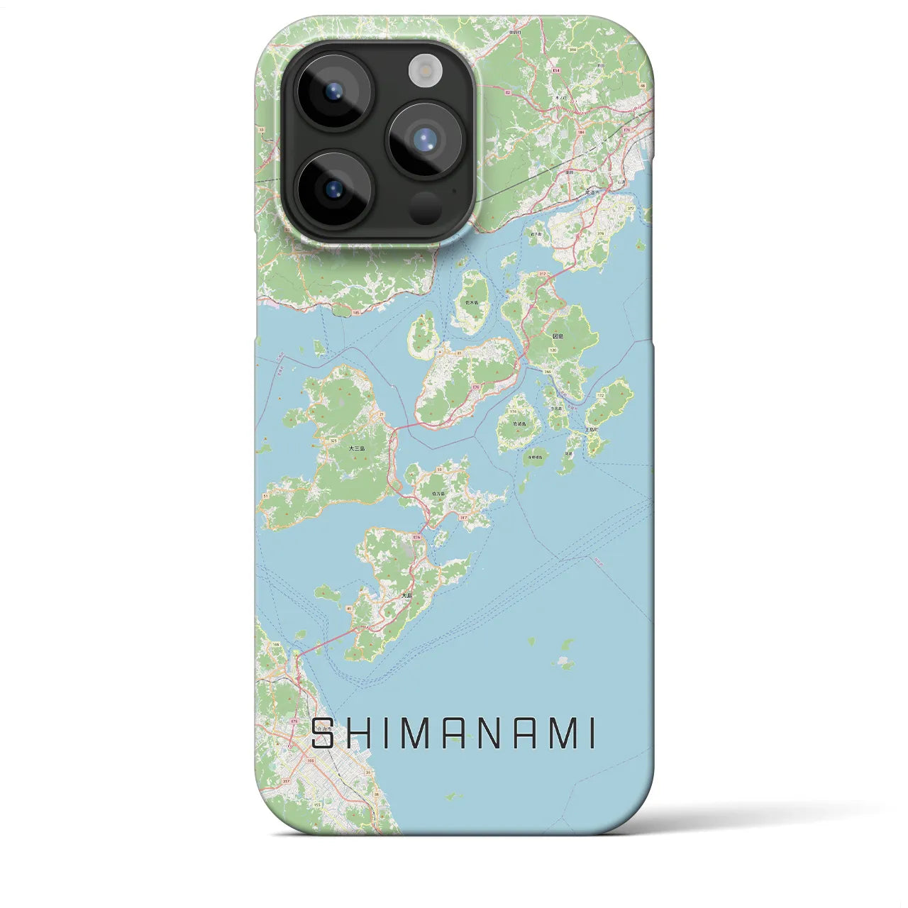 【しまなみ2（広島県）】地図柄iPhoneケース（バックカバータイプ）