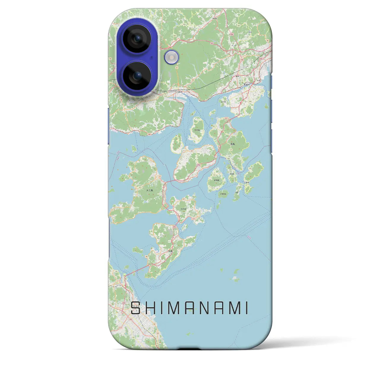 【しまなみ2（広島県）】地図柄iPhoneケース（バックカバータイプ）ナチュラル・iPhone 16 Pro Max 用