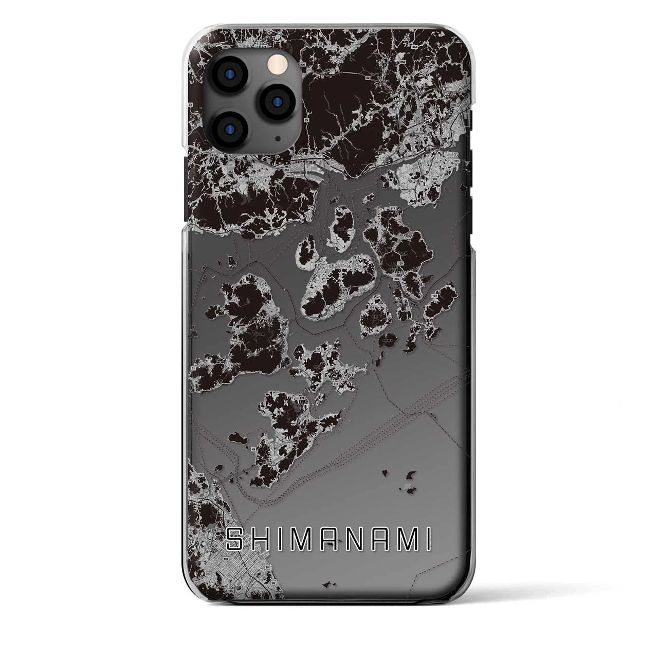 【しまなみ2（広島県）】地図柄iPhoneケース（クリアタイプ）