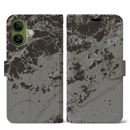 【しまなみ2（広島県）】地図柄iPhoneケース（手帳タイプ）