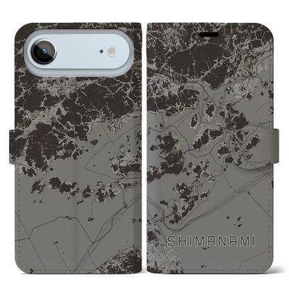 【しまなみ2（広島県）】地図柄iPhoneケース（手帳タイプ）