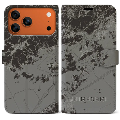 【しまなみ2（広島県）】地図柄iPhoneケース（手帳タイプ）