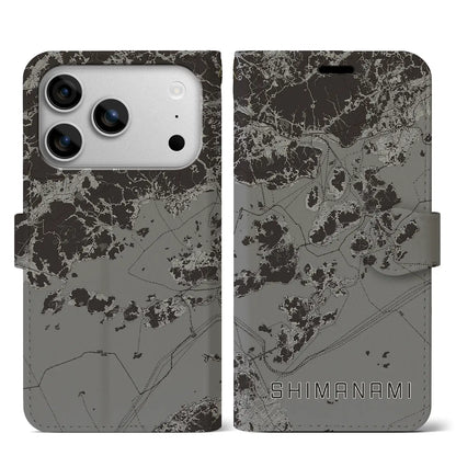 【しまなみ2（広島県）】地図柄iPhoneケース（手帳タイプ）