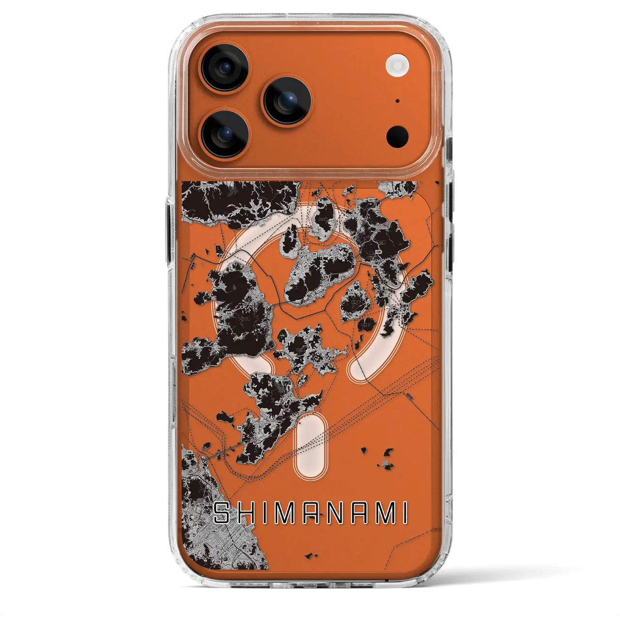 【しまなみ2（広島県）】地図柄iPhoneケース（MagSafeタイプ）