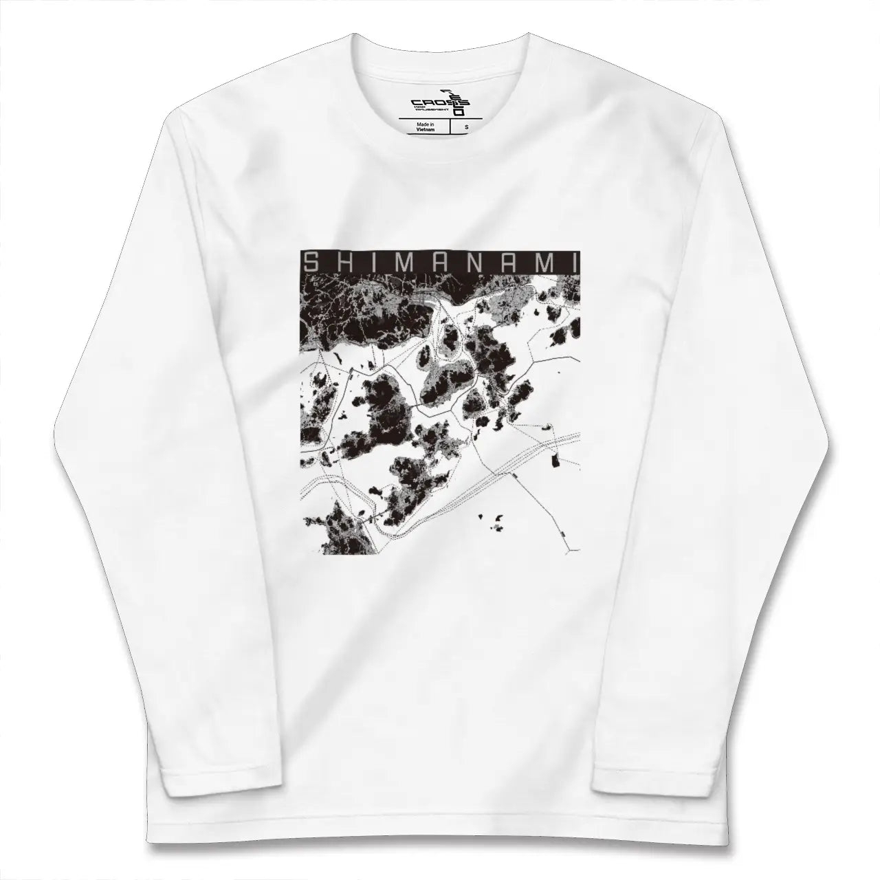 【しまなみ2（広島県）】地図柄ロングスリーブTシャツ