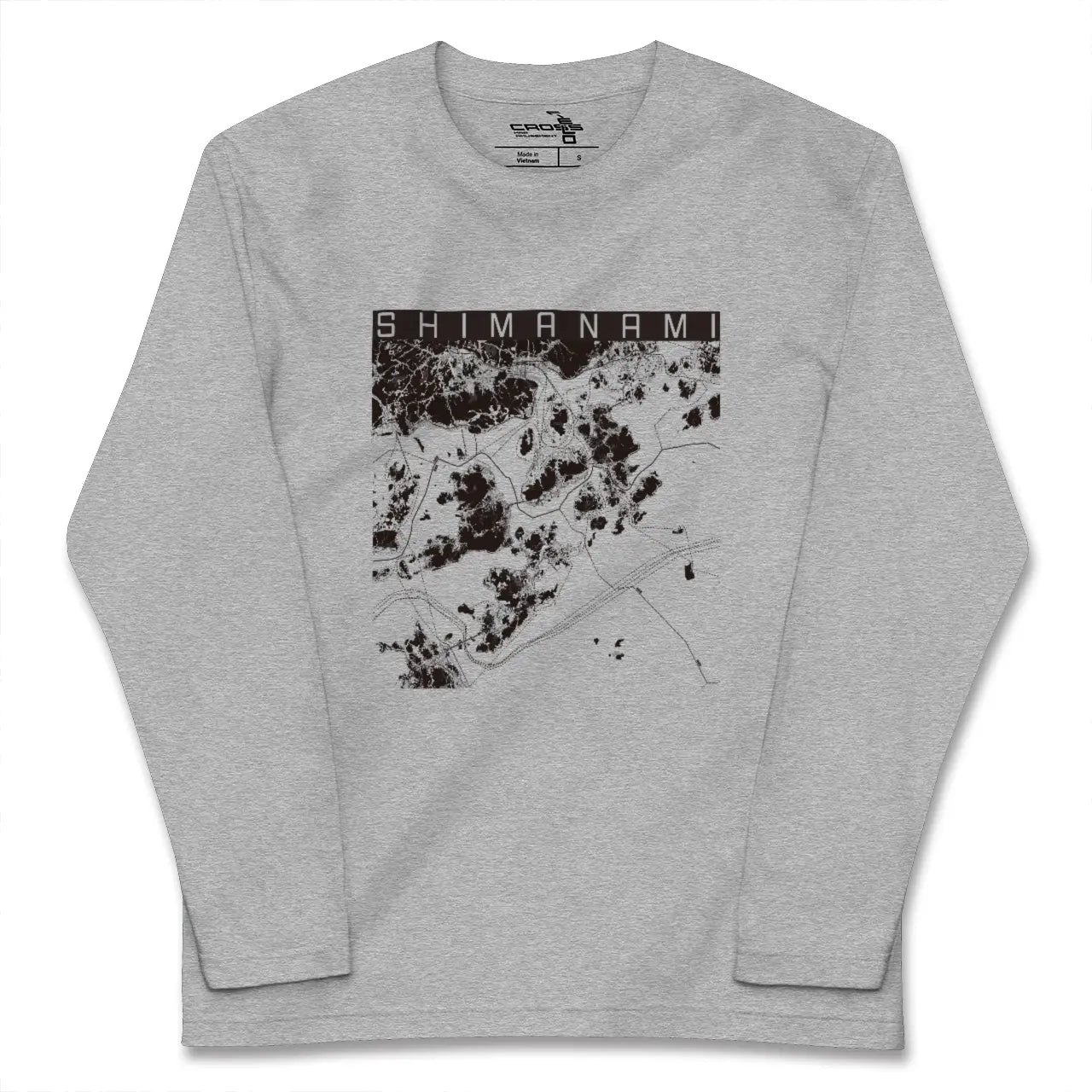 【しまなみ2（広島県）】地図柄ロングスリーブTシャツ