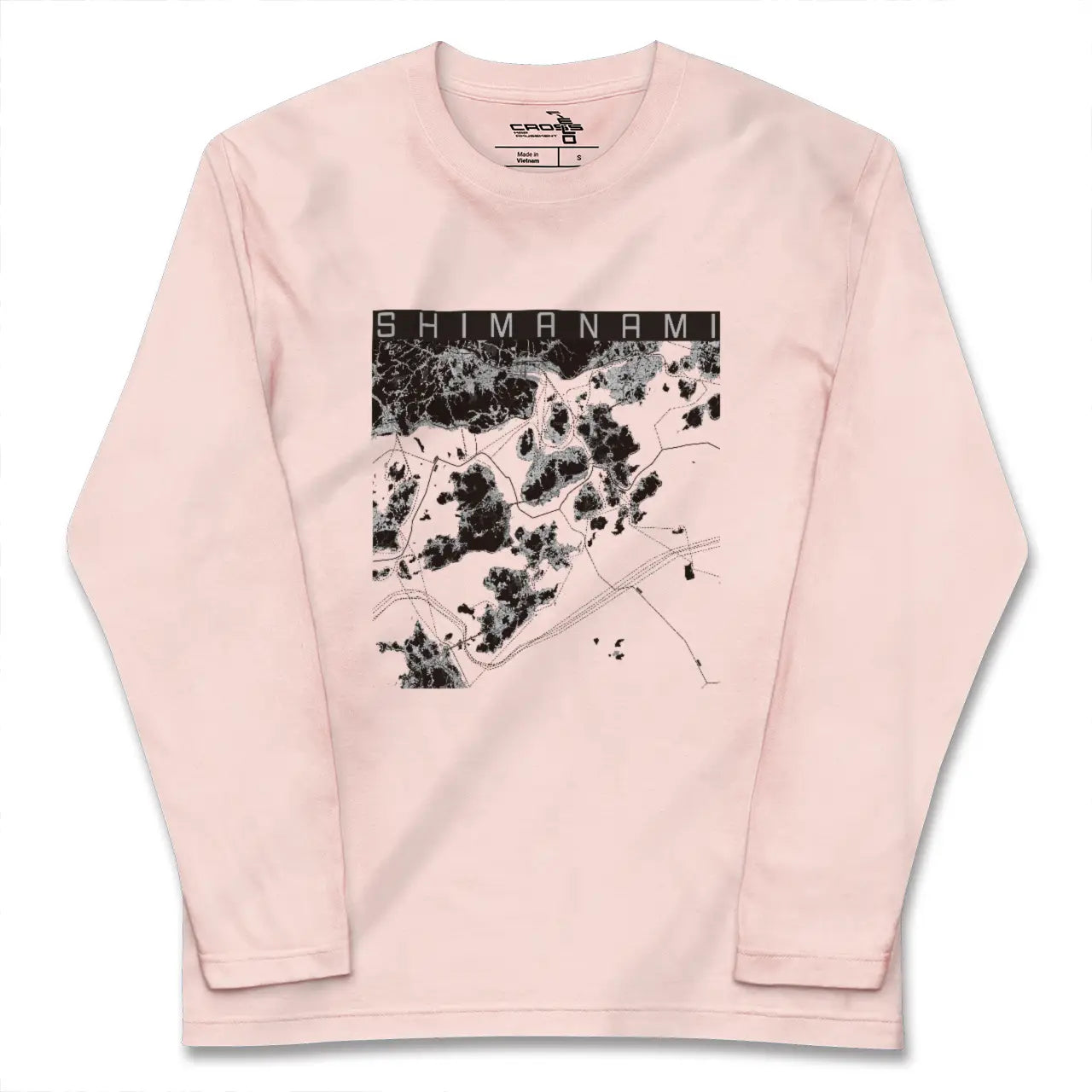 【しまなみ2（広島県）】地図柄ロングスリーブTシャツ