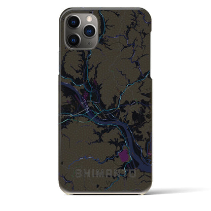 【四万十（高知県）】地図柄iPhoneケース（バックカバータイプ）