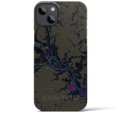 【四万十（高知県）】地図柄iPhoneケース（バックカバータイプ）