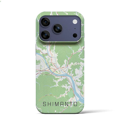 【四万十（高知県）】地図柄iPhoneケース（バックカバータイプ）