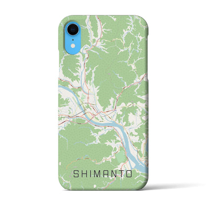 【四万十（高知県）】地図柄iPhoneケース（バックカバータイプ）