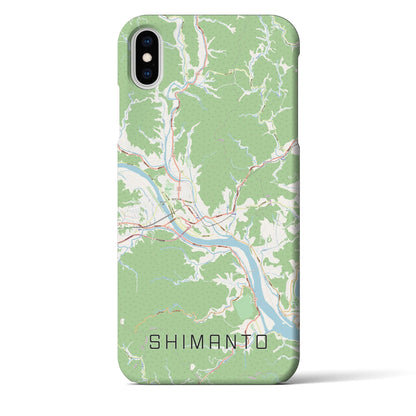 【四万十（高知県）】地図柄iPhoneケース（バックカバータイプ）