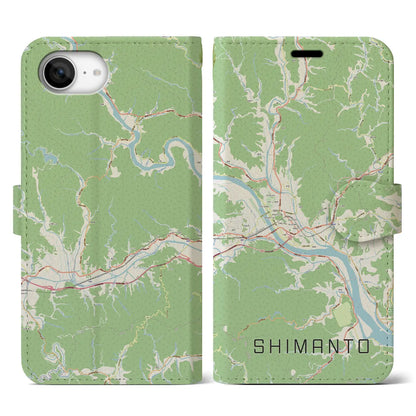 【四万十（高知県）】地図柄iPhoneケース（手帳タイプ）