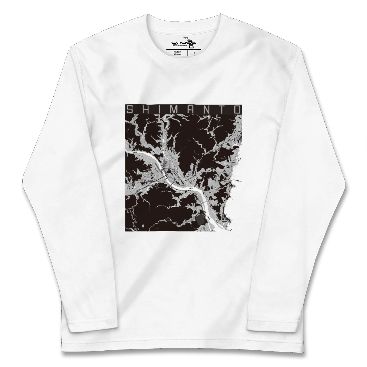 【四万十（高知県）】地図柄ロングスリーブTシャツ