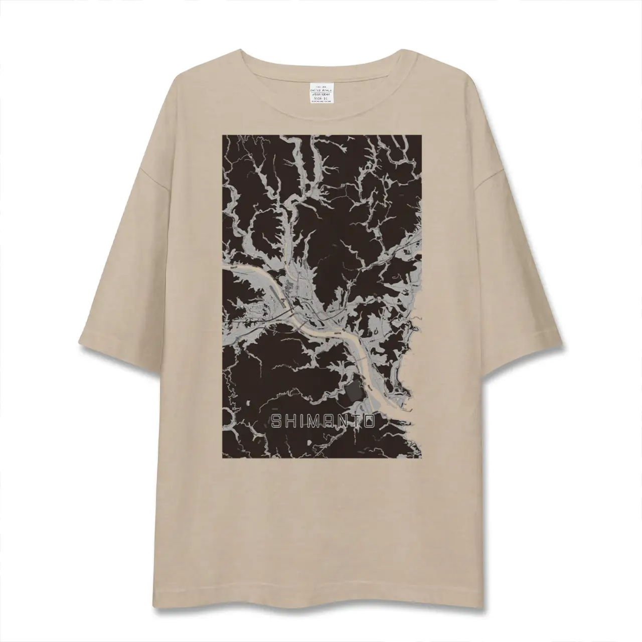 【四万十（高知県）】地図柄ビッグシルエットTシャツ