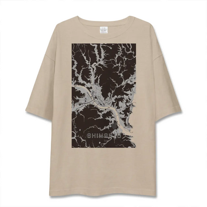【四万十（高知県）】地図柄ビッグシルエットTシャツ