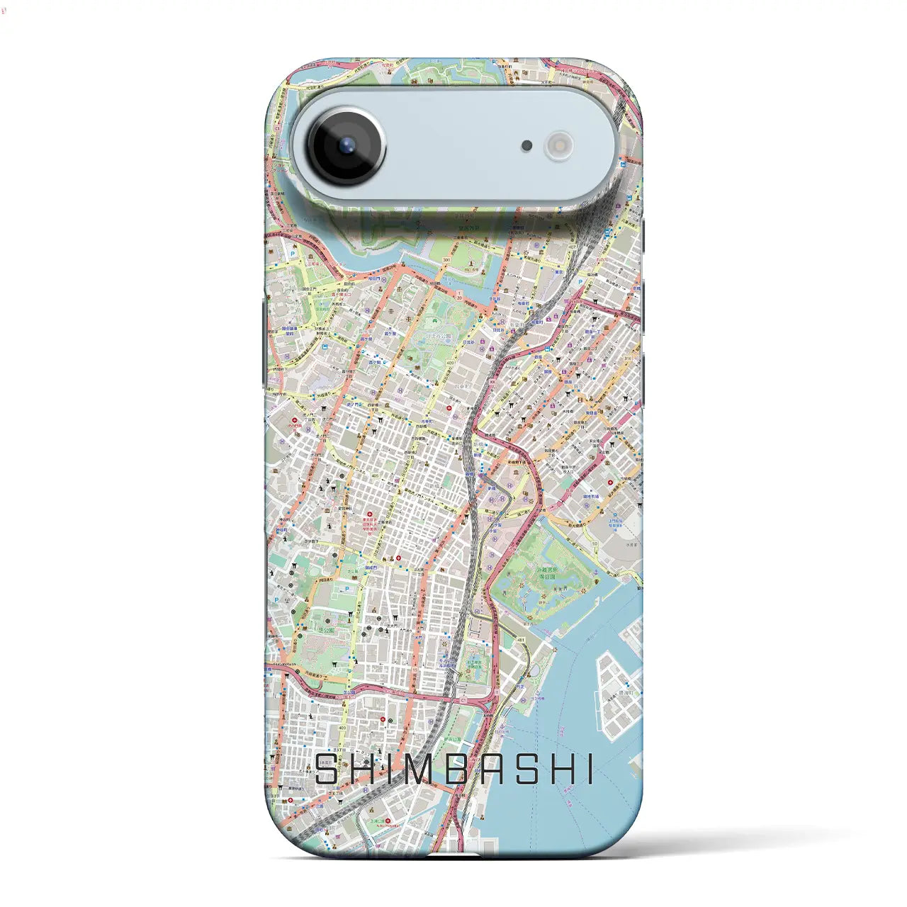 【新橋（東京都）】地図柄iPhoneケース（バックカバータイプ）