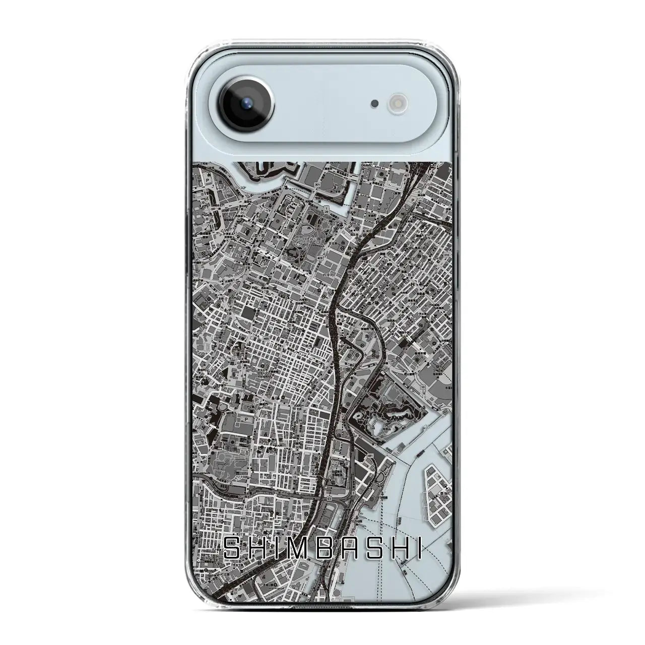 【新橋（東京都）】地図柄iPhoneケース（クリアタイプ）