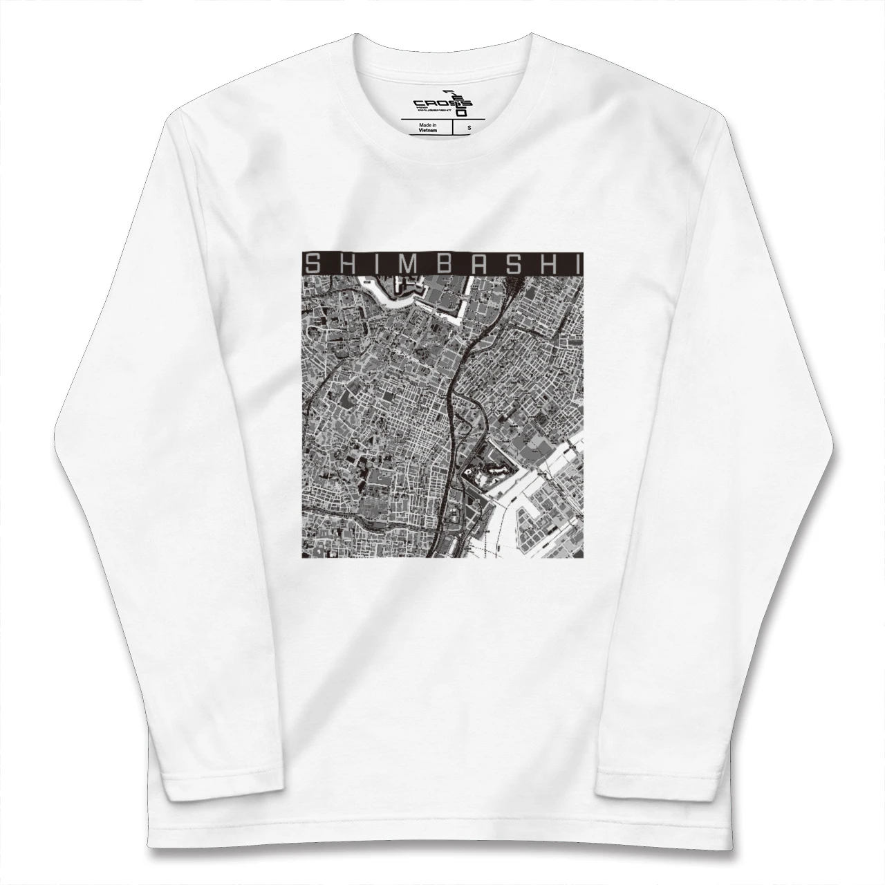 【新橋（東京都）】地図柄ロングスリーブTシャツ