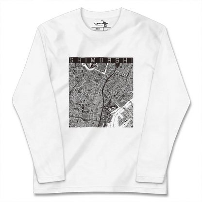 【新橋（東京都）】地図柄ロングスリーブTシャツ